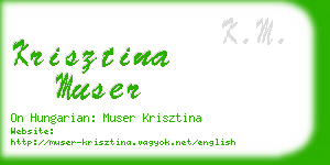 krisztina muser business card